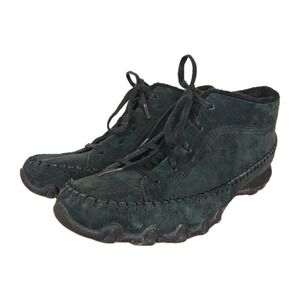 Skechers Women's Size 8 Bikers Totem Pole Green Suede Shoes Relaxed Fit Chukka